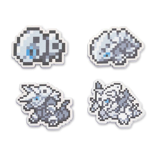 Pokémon Pixel Pins (4-Pack) - Aron, Lairon, Aggron, & Mega Aggron