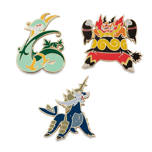 Serperior, Emboar, and Samurott Pins (3 pack)