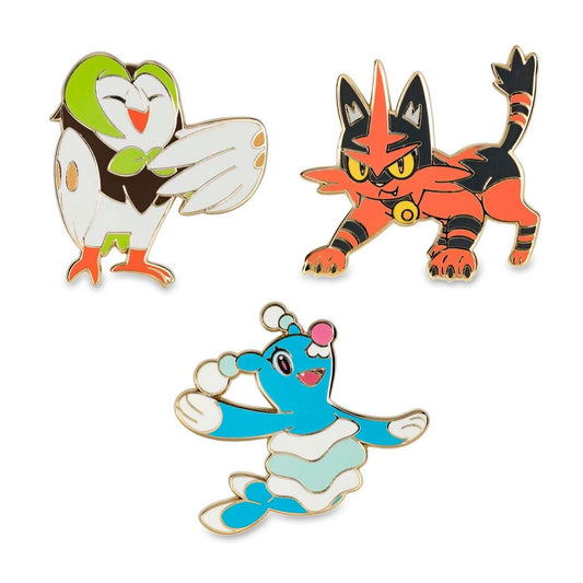 Pin Set 3-Pack Alola Starters Stage 1 Evolutions