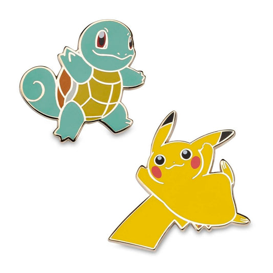 Pikachu and Squirtle Pins (2-pack)