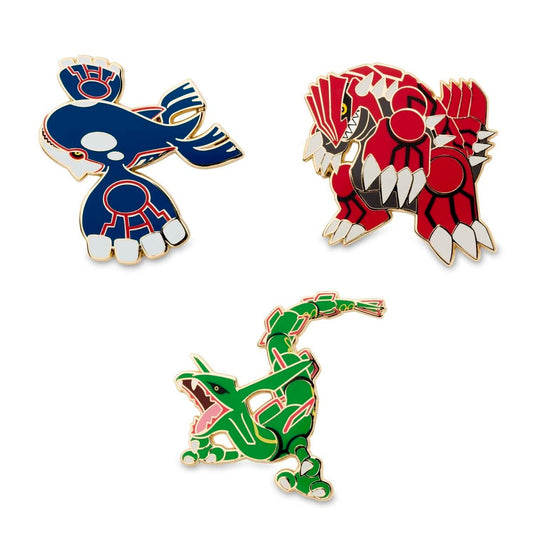 Pokémon Pins (3-Pack) -  Kyogre, Groudon, Rayquaza