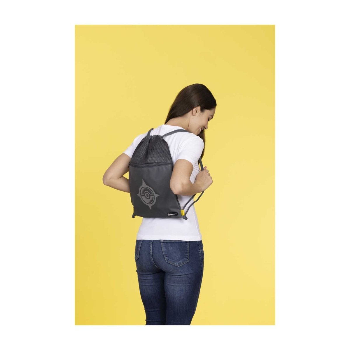 Pokémon Everyday Bags: Gray & Yellow Cinch Drawstring Bag