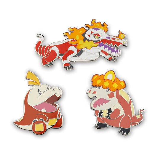 Pokémon Pins (3-Pack) -  Fuecoco, Crocalor And Skeled